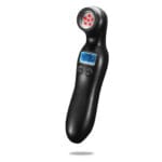 Solex Illuminator black handheld red light therapy device with six laser diodes for skincare, pain support, and rejuvenation.