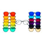 Solex Lightwave Glasses set with interchangeable colored lenses designed to support mood, balance emotions, and enhance AO Scan Inner Voice benefits.